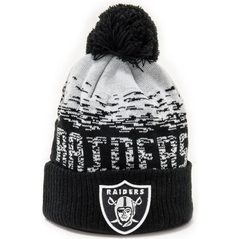 las-vegas-raiders-nfl-sport-cuff-svart-mossa-med-tofs-fran-new-era