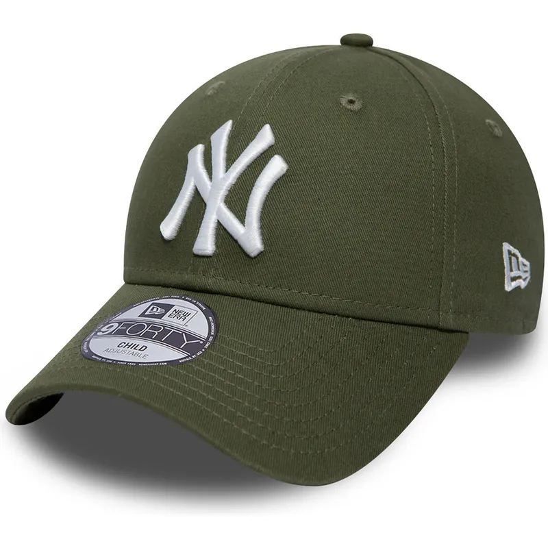 cepice-zaoblena-zelena-nastavitelny-pro-deti-9forty-league-essential-new-york-yankees-mlb-new-era