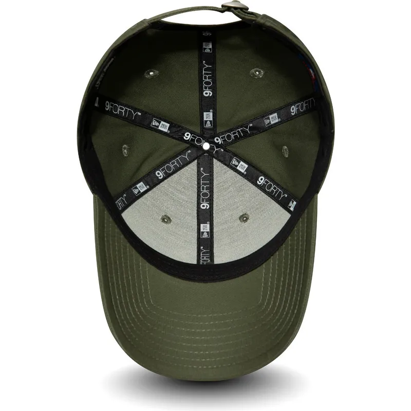 grune-gebogene-verstellbare-kappe-fur-kinder-9forty-league-essential-der-new-york-yankees-mlb-von-new-era