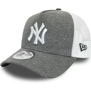 New Era A Frame Jersey Essential New York Yankees MLB Dark Grey and White Trucker Hat