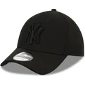 schwarze-gebogene-verstellbare-kappe-mit-schwarzem-logo-39thirty-diamond-era-von-new-york-yankees-mlb-von-new-era