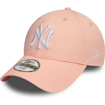 Čepice zaoblená růžová nastavitelný pásek pro děti 9FORTY League Essential New York Yankees MLB New Era