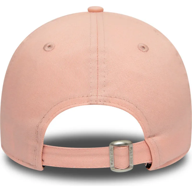 gebogene-rosa-verstellbare-kappe-fur-kinder-9forty-league-essential-von-new-york-yankees-mlb-von-new-era