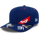 9fifty-stretch-snap-esteban-ocon-alpine-formula-1-renault-blaue-gebogene-snapback-kappe-von-new-era
