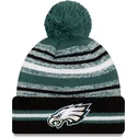 philadelphia-eagles-nfl-sport-sideline-grun-schwarze-mutze-mit-bommel-von-new-era
