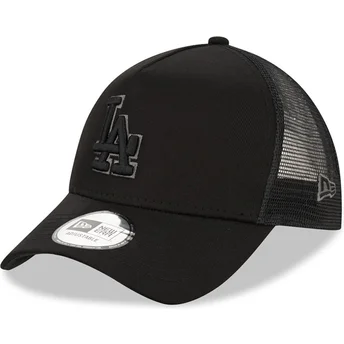 Čepice zaoblená černá snapback 9FORTY A Frame Los Angeles Dodgers MLB New Era