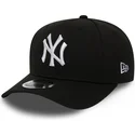 schwarze-gebogene-snapback-kappe-9fifty-stretch-snap-der-new-york-yankees-mlb-von-new-era