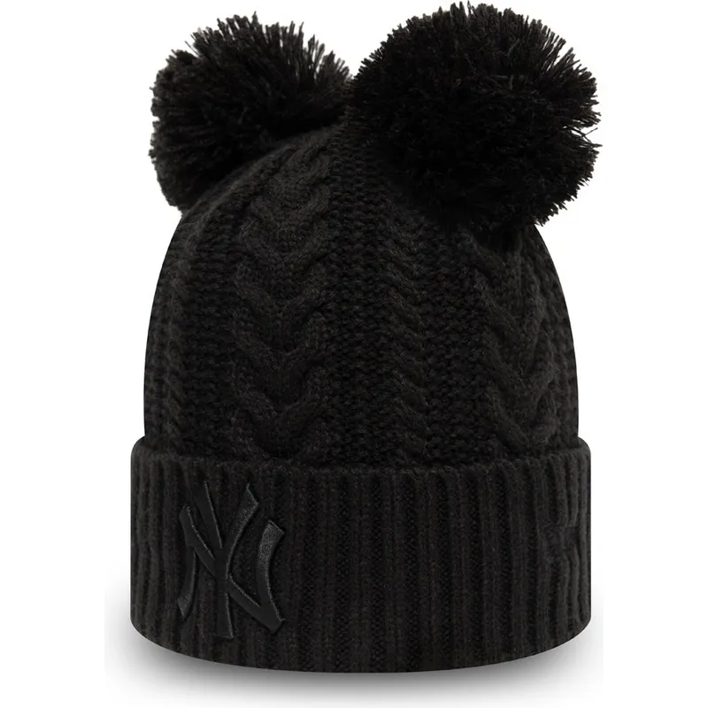 cepice-pompon-cerna-doble-knit-cuff-new-york-yankees-mlb-new-era