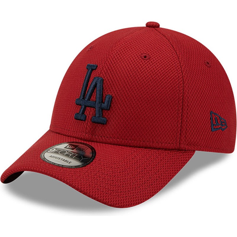new-era-curved-brim-blue-logo-9forty-diamond-era-los-angeles-dodgers-mlb-red-adjustable-cap