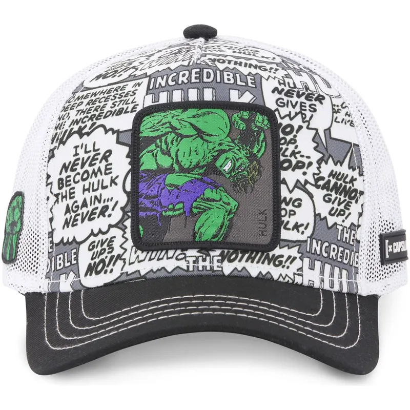 cepice-zaoblena-bila-snapback-hul1-hulk-marvel-comics-capslab