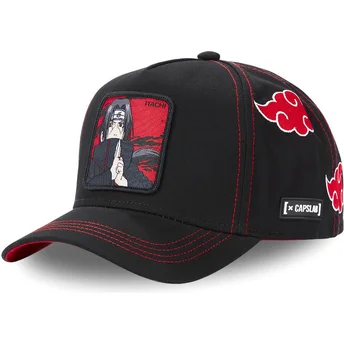 Schwarze gebogene Snapback-Kappe Itachi Uchiha AKA2 Naruto von Capslab