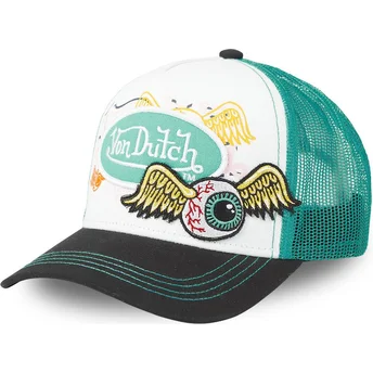 Vit, grön och svart trucker-keps PAT GRE från Von Dutch