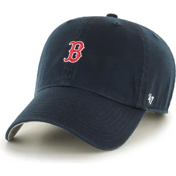 Marinblå böjd keps justerbar Clean Up Base Runner Boston Red Sox MLB av 47 Brand