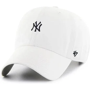 Λευκό ρυθμιζόμενο καπέλο με καμπύλη Clean Up Base Runner New York Yankees MLB από τη 47 Brand
