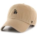 47-brand-curved-brim-clean-up-base-runner-los-angeles-dodgers-mlb-brown-adjustable-cap