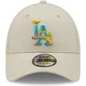 verstellbare-graue-9forty-camo-infill-cap-der-los-angeles-dodgers-mlb-von-new-era