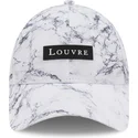verstellbare-weisse-curved-cap-9forty-clear-marble-le-louvre-von-new-era