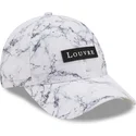 verstellbare-weisse-curved-cap-9forty-clear-marble-le-louvre-von-new-era