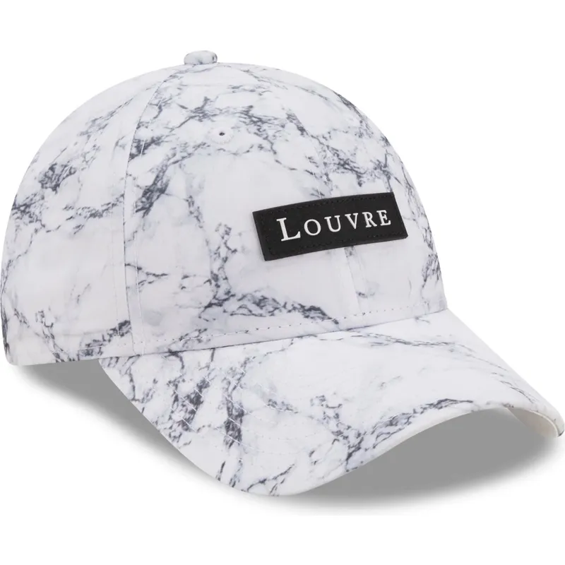 cepice-zaoblena-bila-nastavitelny-9forty-clear-marble-le-louvre-new-era