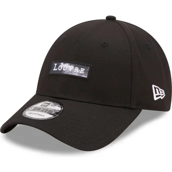 New Era Curved Brim 9FORTY Logo Marble Le Louvre Black Adjustable Cap