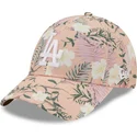 cepice-zaoblena-ruzova-nastavitelny-9forty-floral-los-angeles-dodgers-mlb-new-era