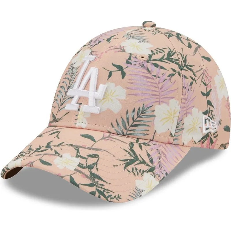 cepice-zaoblena-ruzova-nastavitelny-9forty-floral-los-angeles-dodgers-mlb-new-era