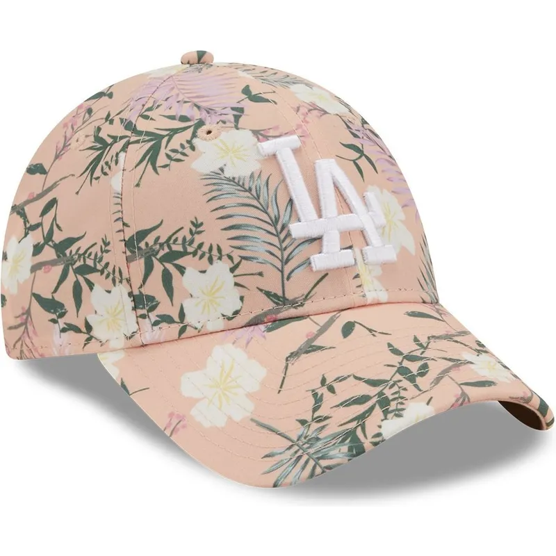 cepice-zaoblena-ruzova-nastavitelny-9forty-floral-los-angeles-dodgers-mlb-new-era