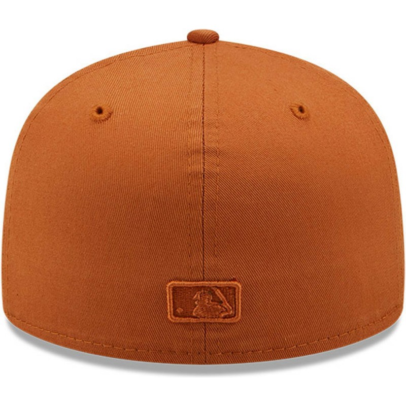 new-era-flat-brim-navy-blue-logo-59fifty-league-essential-los-angeles-dodgers-mlb-brown-fitted-cap