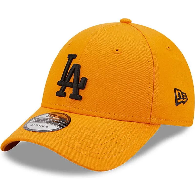 cepice-zaoblena-oranzova-nastavitelny-9forty-league-essential-los-angeles-dodgers-mlb-new-era