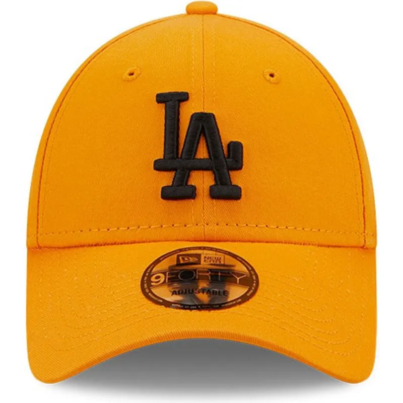 cepice-zaoblena-oranzova-nastavitelny-9forty-league-essential-los-angeles-dodgers-mlb-new-era