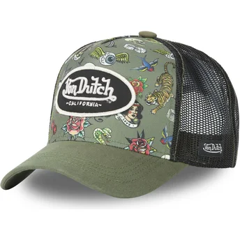 Cap zaoblená green snapback Von Dutch