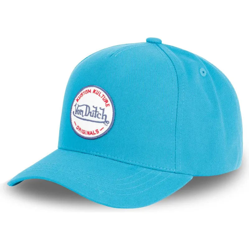 blaue-gebogene-snapback-kappe-kustom-kulture-col-dblu-von-von-dutch