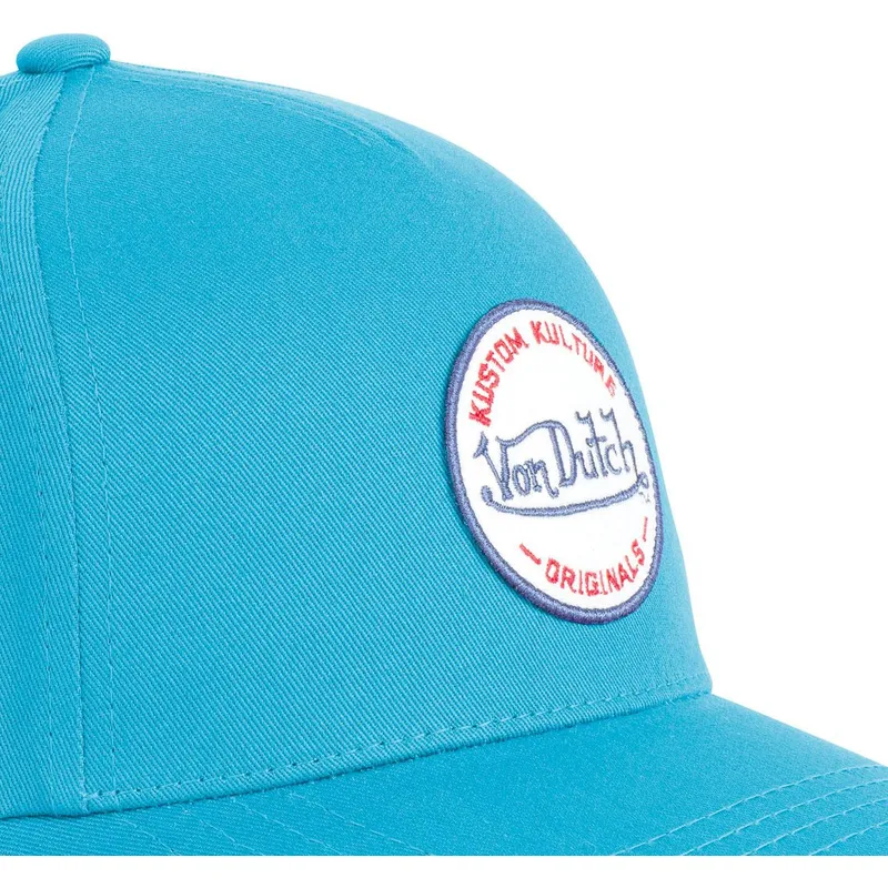 blaue-gebogene-snapback-kappe-kustom-kulture-col-dblu-von-von-dutch