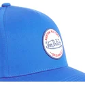 blaue-gebogene-snapback-kappe-kustom-kulture-col-rblu-von-von-dutch