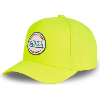Von Dutch Kustom Kulture COL YEL1 gelbe Snapback-Kappe mit gebogenem Schirm
