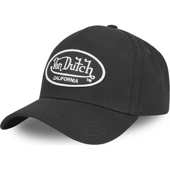 Verstellbare schwarze Kappe mit gebogenem Schirm LOFB 6 von Von Dutch