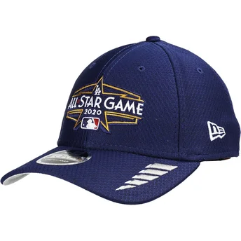 Čepice zaoblená modrá snapback 9FORTY Washed Pack Split Los Angeles Dodgers MLB New Era