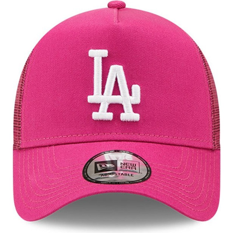 pink la trucker hat