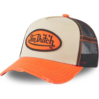 Čepice zaoblená oranžová snapback ORA Von Dutch