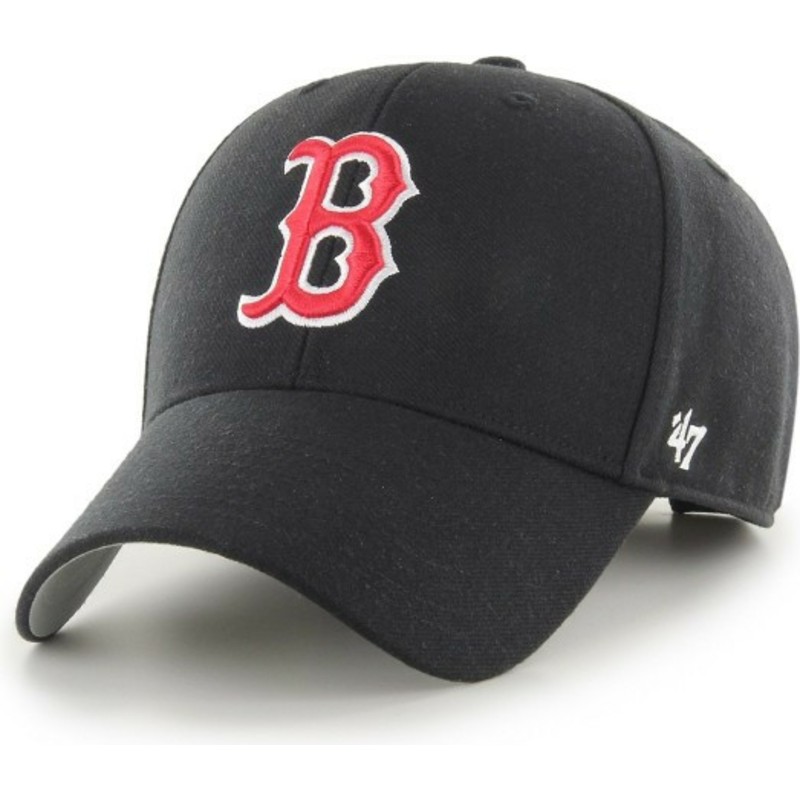 47-brand-curved-brim-mvp-boston-red-sox-mlb-black-adjustable-cap