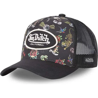 Cap zaoblená black snapback Von Dutch