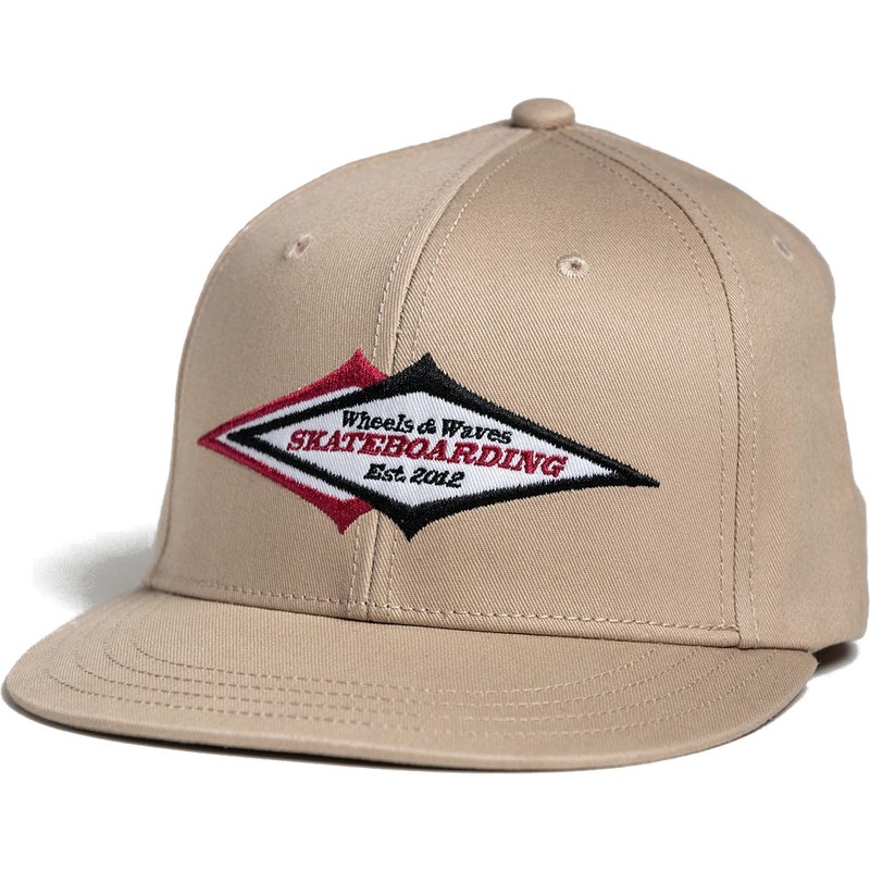 beige strapback hat