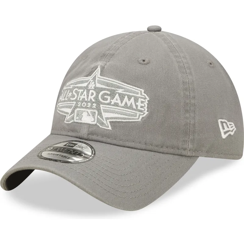 graue-verstellbare-curved-cap-9twenty-all-star-game-core-classic-der-los-angeles-dodgers-mlb-von-new-era