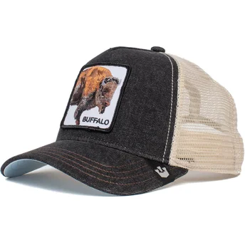 schwarz-weisse-trucker-kappe-buffel-the-buffalo-the-farm-von-goorin-bros