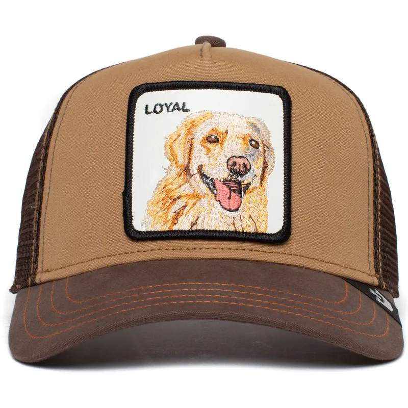 trucker-cap-braun-hund-labrador-retriever-the-loyal-dog-the-farm-von-goorin-bros