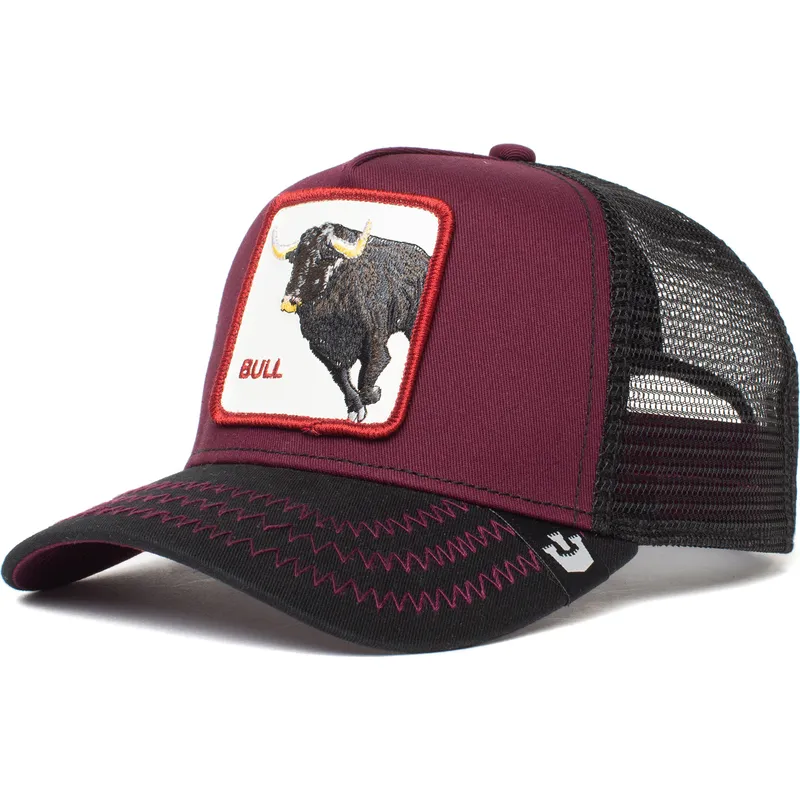 cepice-zaoblena-cervena-snapback-the-bull-the-farm-goorin-bros