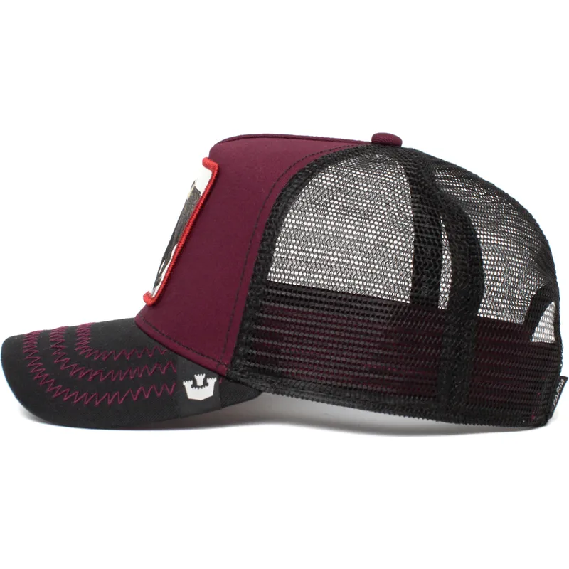 cepice-zaoblena-cervena-snapback-the-bull-the-farm-goorin-bros