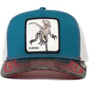goorin-bros-clever-little-raptor-the-farm-blaue-weisse-und-schwarze-trucker-kappe-fur-jungen-velociraptor