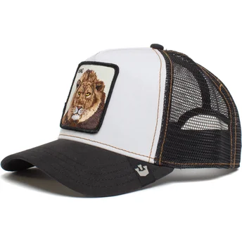 goorin-bros-king-little-roar-the-farm-weisse-und-schwarze-trucker-kappe-fur-jungen-mit-lowenmotiv
