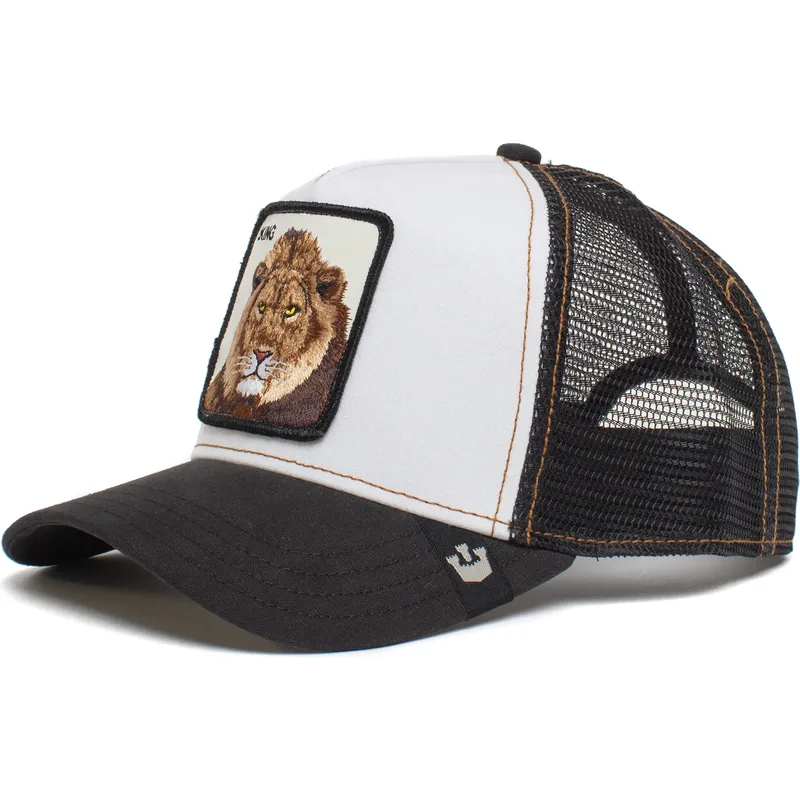 goorin-bros-king-little-roar-the-farm-weisse-und-schwarze-trucker-kappe-fur-jungen-mit-lowenmotiv